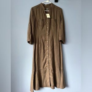 J Jill Shirt Midi Minimalist Dress Size 6